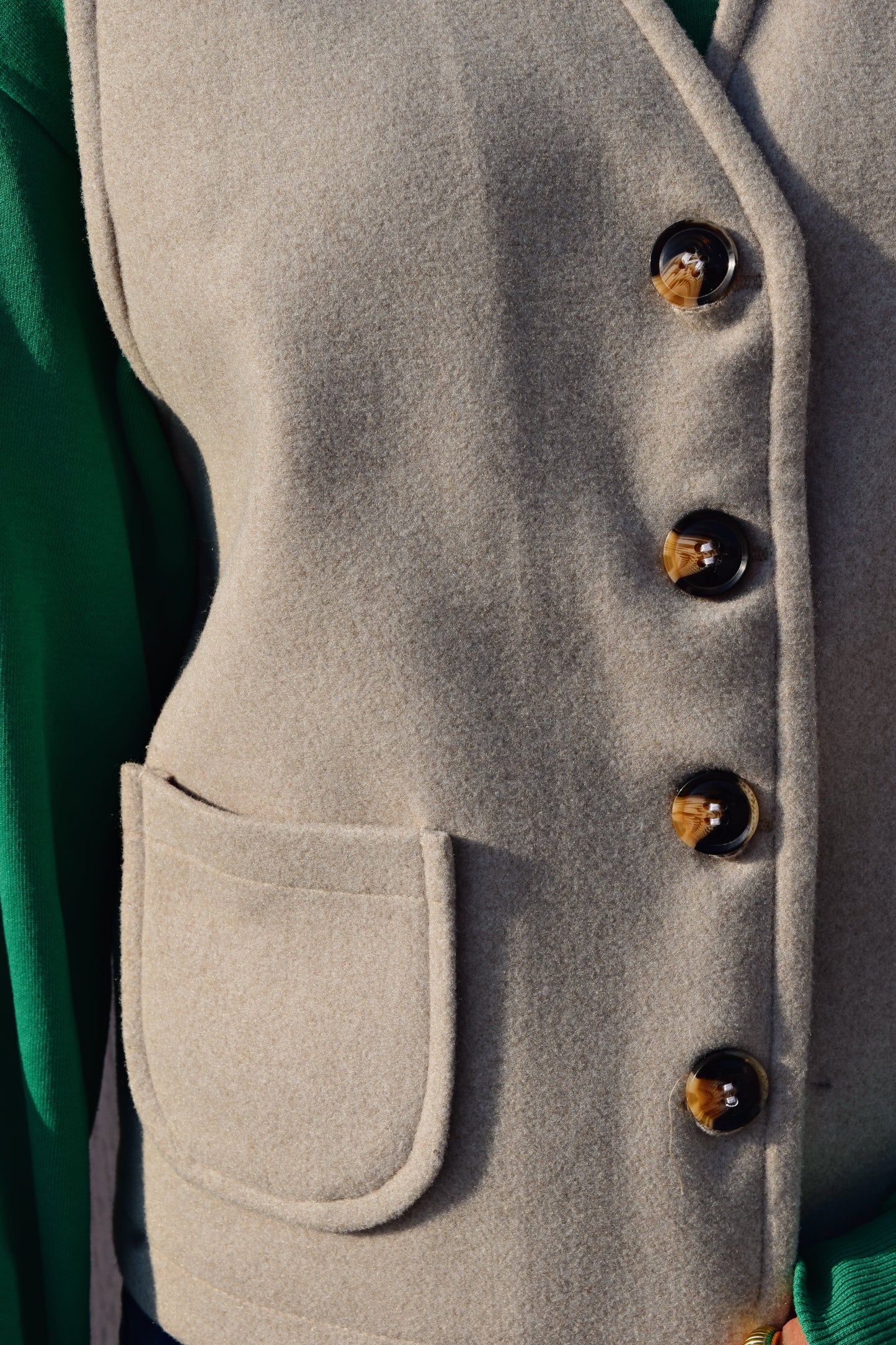 Cropped Felt Vest