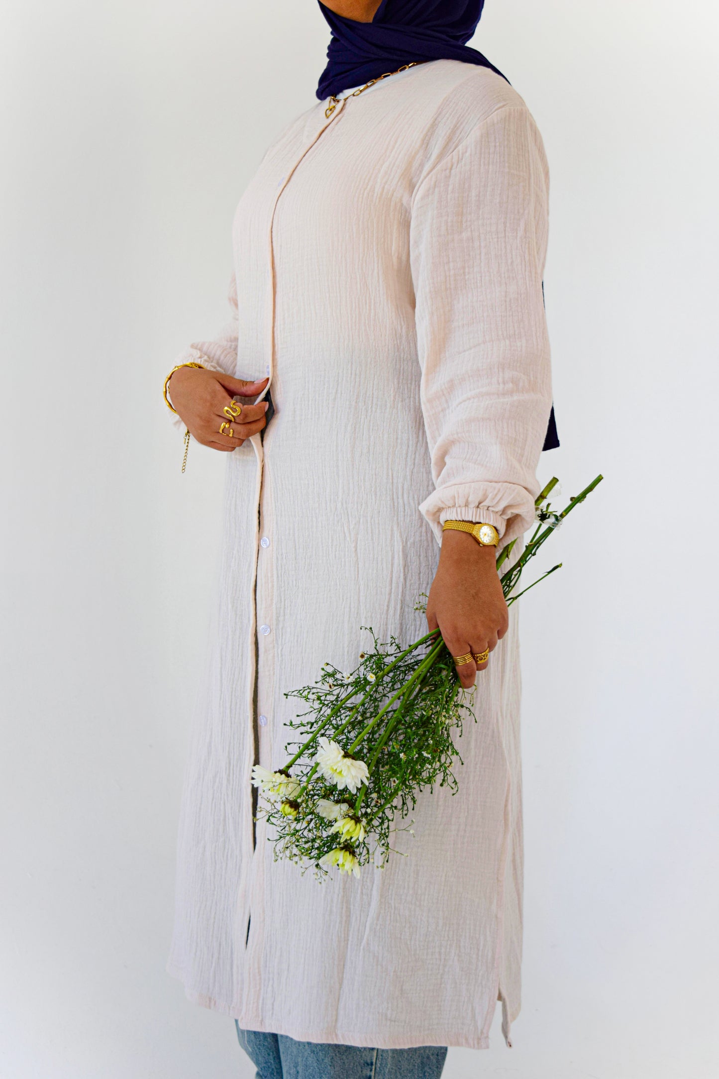 Cream Maxi Blouse