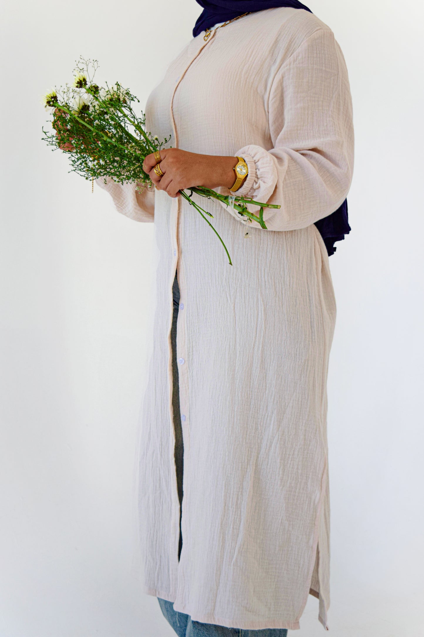 Cream Maxi Blouse