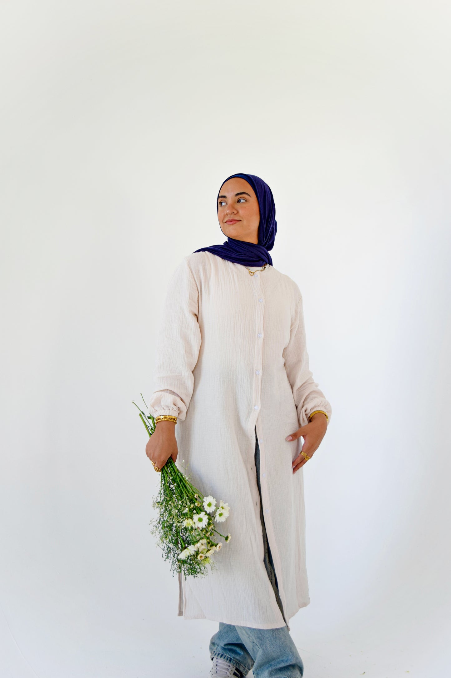 Cream Maxi Blouse