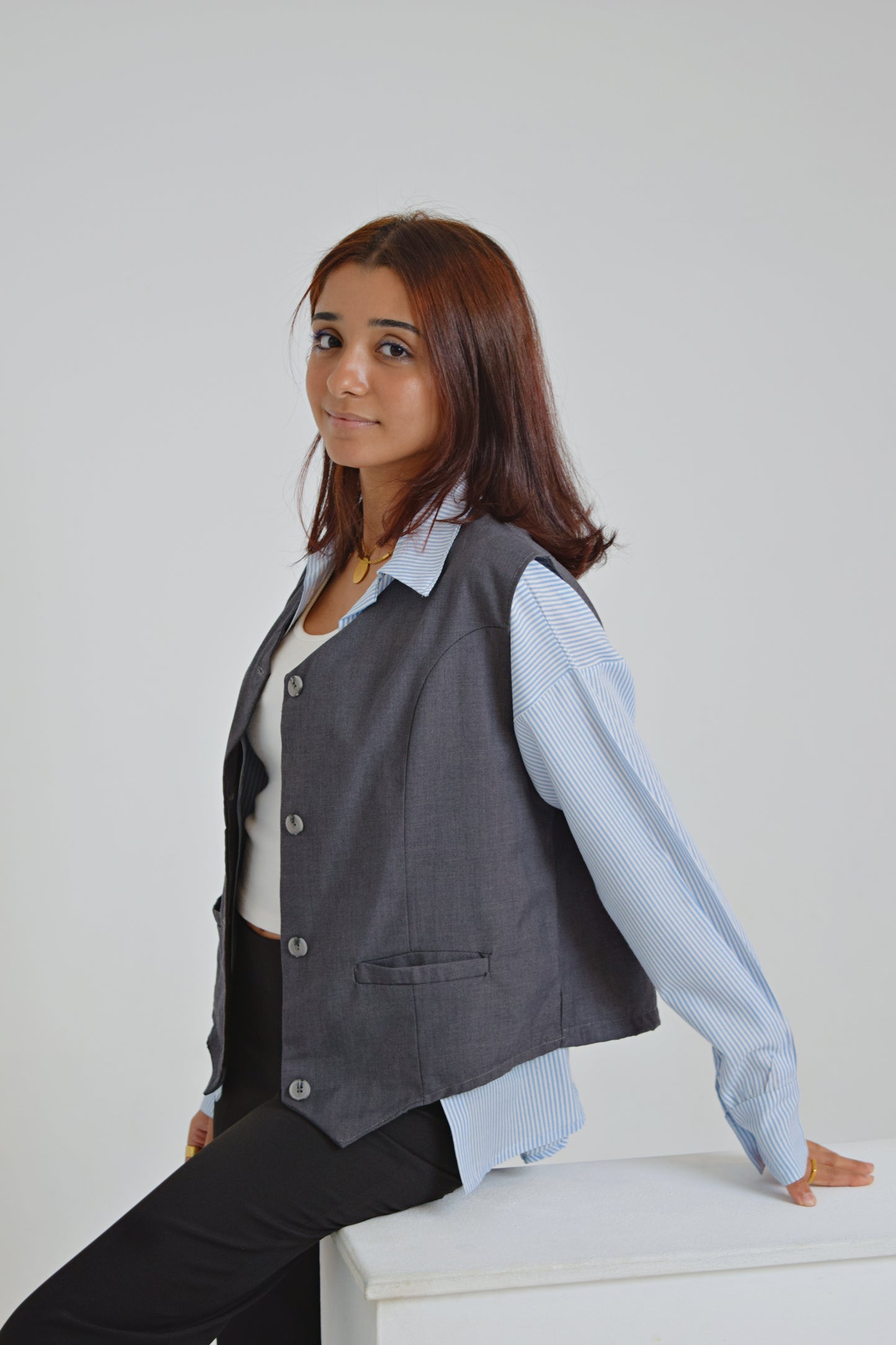 Grey Elegant vest